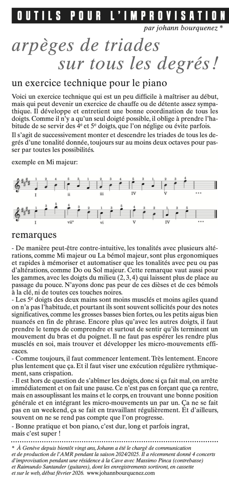Arpeggios of triads - full score